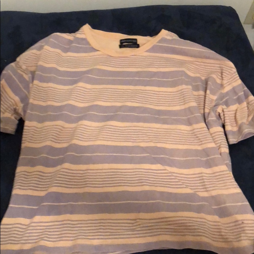 Striped orange and blue shirt